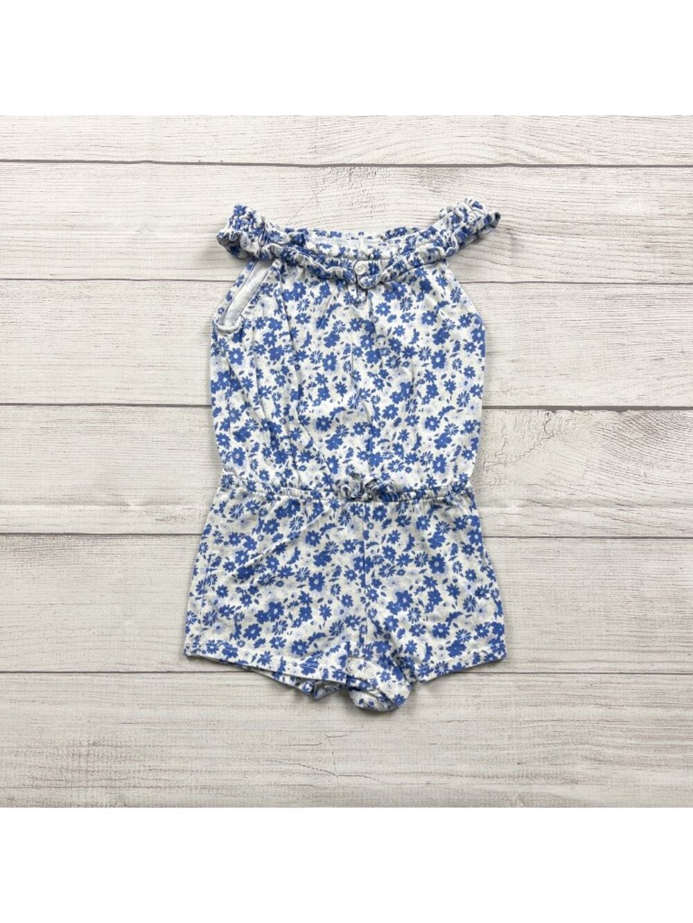 Children's Place Blue Floral Sleeveless Romper Girls 2T - Picture 1 of 3